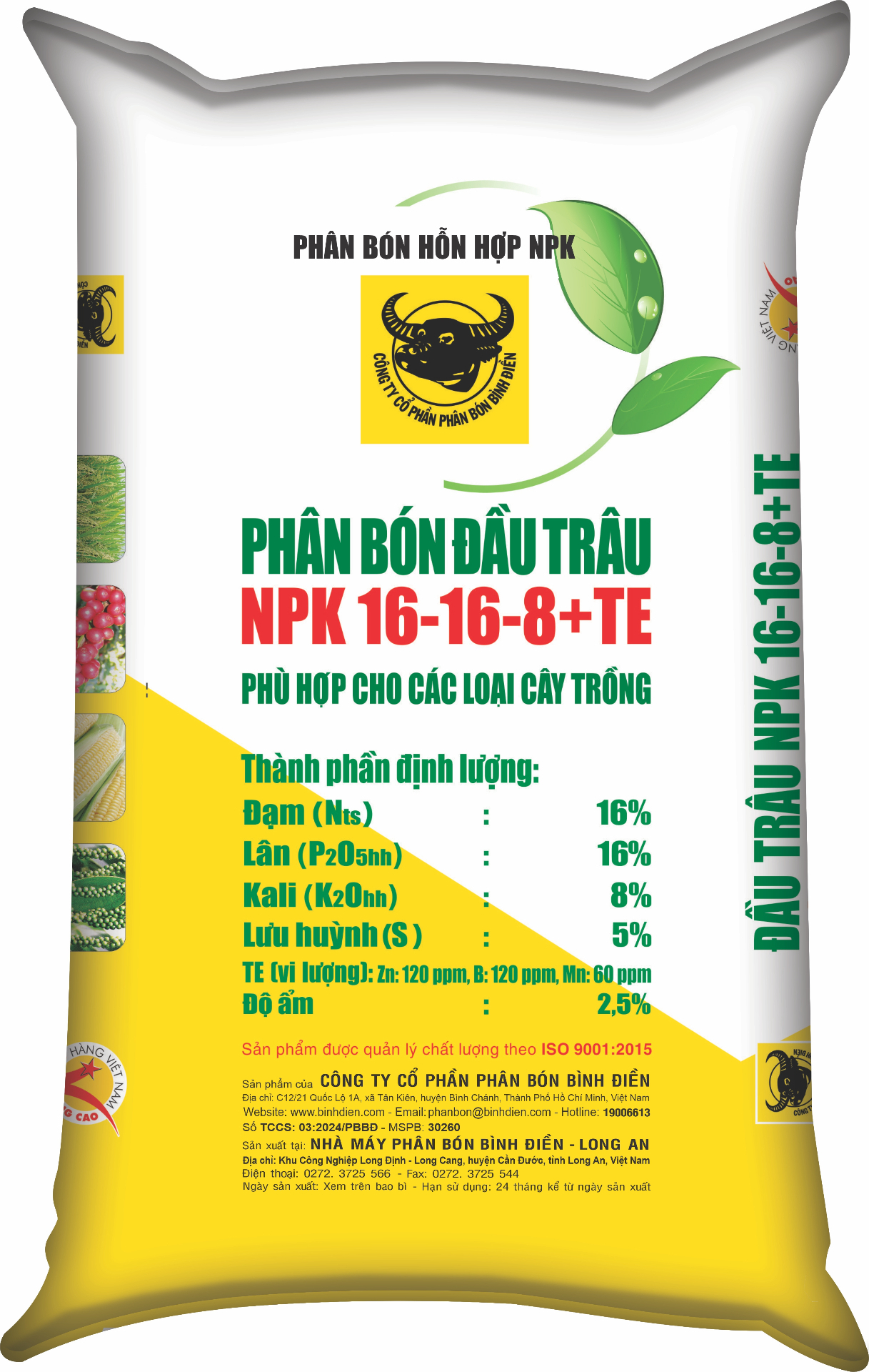 NPK ĐẦU TRÂU 16-16-8 +TE