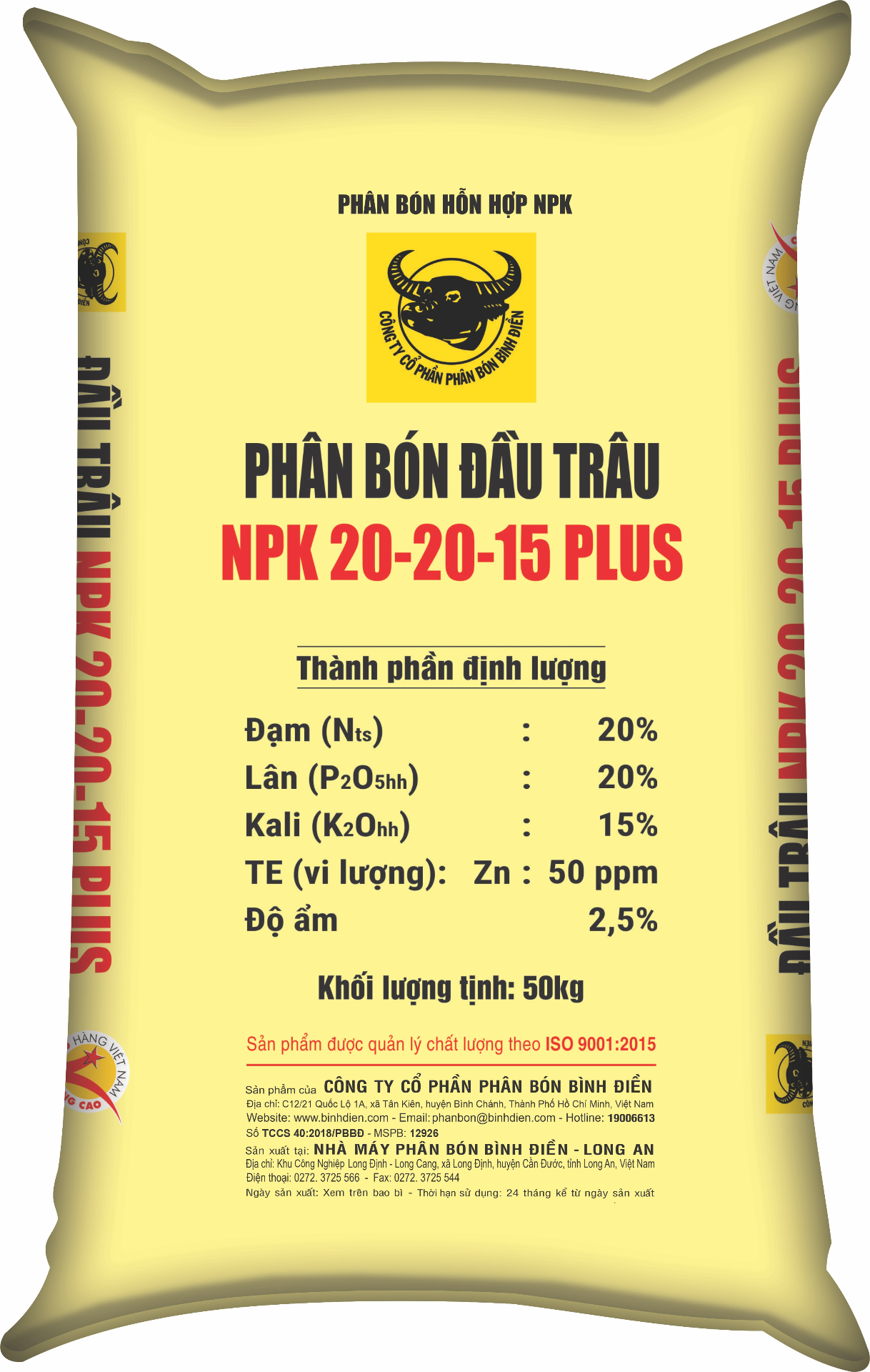 NPK Đầu Trâu 20-20-15 Xuất khẩu