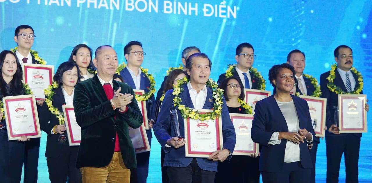 Phân bón Bình Điền tiếp tục đạt danh hiệu “Top 50 Doanh Nghiệp Xuất Sắc Nhất Việt Nam Năm 2024”.