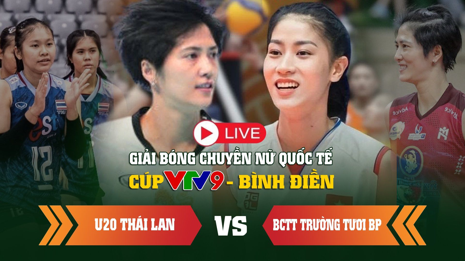 Trực Tiếp | U20 Thái Lan vs BCTT Trường Tươi Bình Phước | Cúp VTV9 - Bình Điền 2024